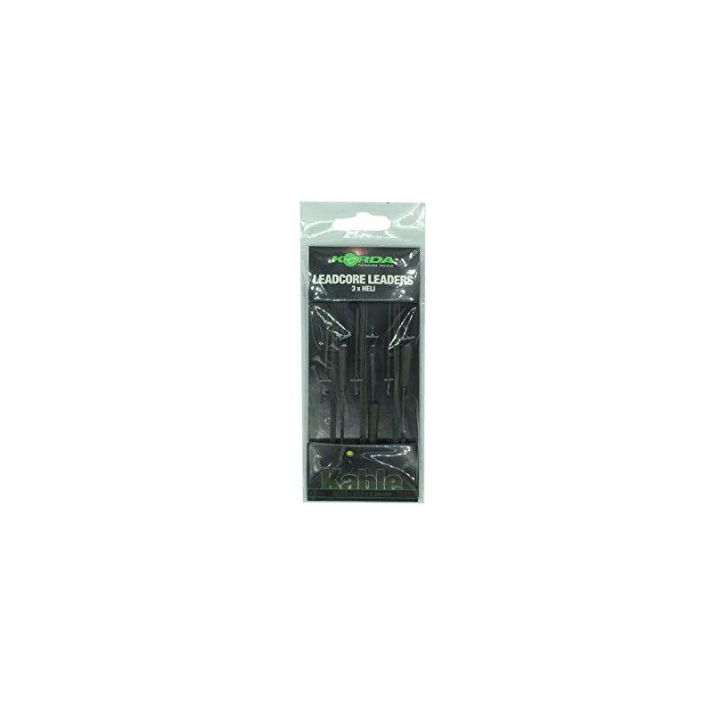 Korda Ready-Tied Leadcore Helicopter Leaders 1m: Weed [Misc.] by Korda