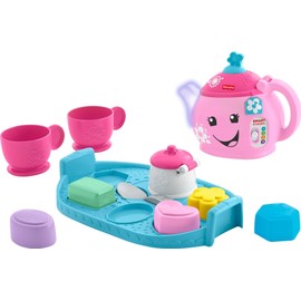 Fisher-Price Toddler Toy Laugh & Learn Sweet Manners Tea Set with Smart Stages Learning Songs for Pretend Play Kids Ages 18+ Months