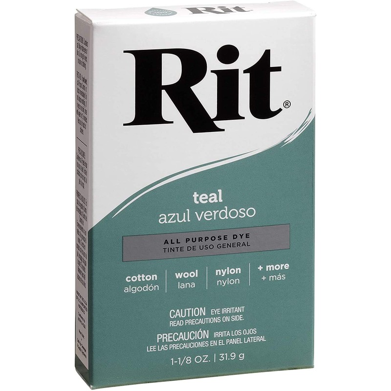 Rit Dye, Teal Rit All-Purpose Powder Dye, 1-1/8 oz (Single