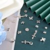 Pandahall 70pcs/Box 16 Styles Antique Silver Holy Cross Beads Tibetan