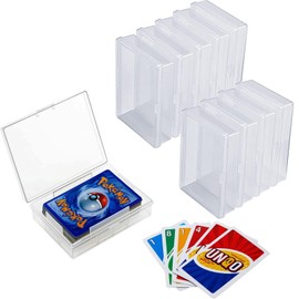 PMELCXD Playing Card case Plastic 8Pcs Playing Card Deck Box 104x75x26mm Trading Card Case Card Storage Organizer Plastic Storage Box for Sports Cards Games Cards MTG Cards