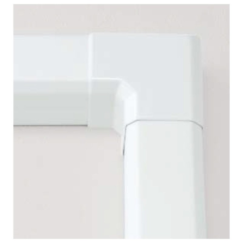 Inaba Denko MK-75-W Cosmetic Pipe Cover Flat Corner 90° Flat