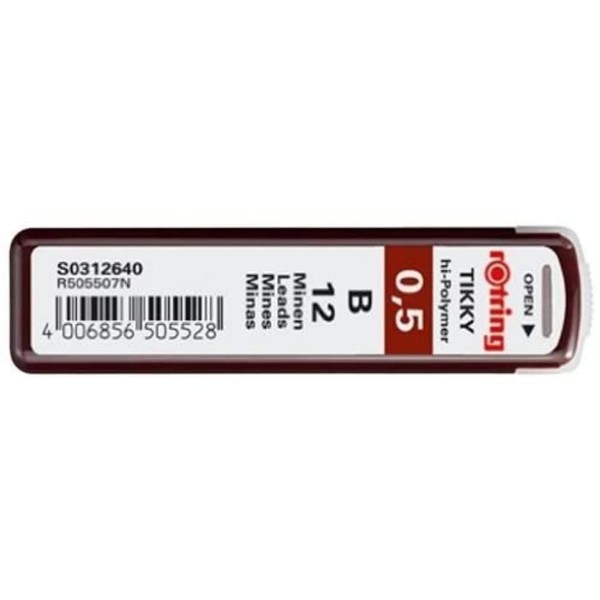 Rotring Refills for Hi Polymer B Propelling Pencil 0.5 mm