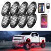 MICTUNING 8Pcs RGB LED Rock Lights Car Underglow Underbody Neon