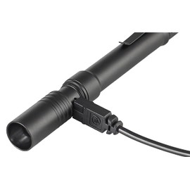 Streamlight 66133 Stylus Pro USB 350-Lumen Rechargeable White LED Pen Light for Inspectors, Law Enforcement, and Everyday Use with USB Wall Charger, and Nylon Holster, Black
