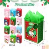 Small Christmas Gift Bags Bulk, 20 Holiday Party Favor Bags
