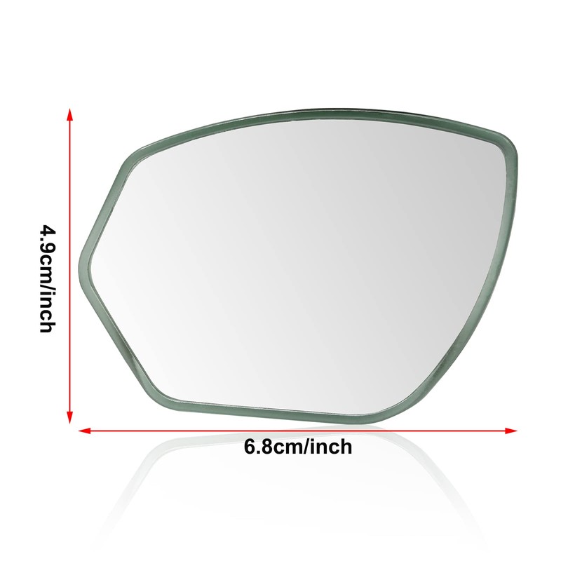 Car Rearview Mirrors Adjustable Reversing Auxiliary Mirrors polygon Green Framed