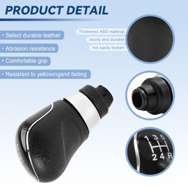 XUKEY Gear Shifter Knob 5 Speed Shift Knob for Ford Fiesta MK7 2008-2013 Focus MK2 FL 2008-2011 Automotive Gearbox Shifter Lever Knob