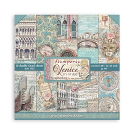Stamperia - Scrapbook Paper Pad for Scrapbooking, Albums, Card Making, Bullet Journalling and More, Acid Free, Double-Sided, Perfect for Crafts and Gifting (Venice, City of Art) (30.5 x 30.5cm)