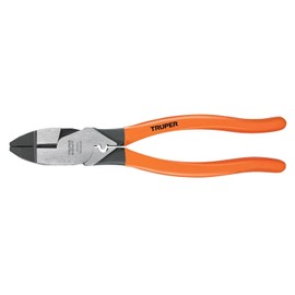 Truper Expert T210-9X Pinza para electricista 9" con ponchador de terminales
