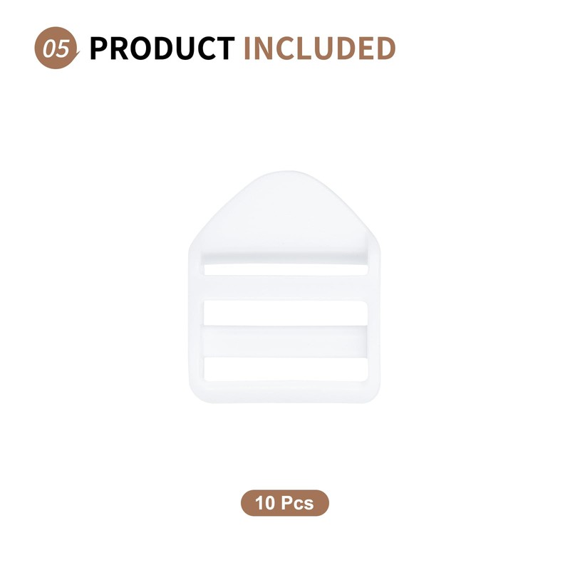 SUIKIHUM 10 Pack Plastic Ladder Slider, 1 Inch(25mm) Backpack Buckle