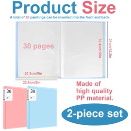 Diamond Painting Storage Book, Large Diamond Painting Organiser A4 - Perfect for Storing Diamond Painting, Diamond Painting and Accessories, Colours Blue and Pink