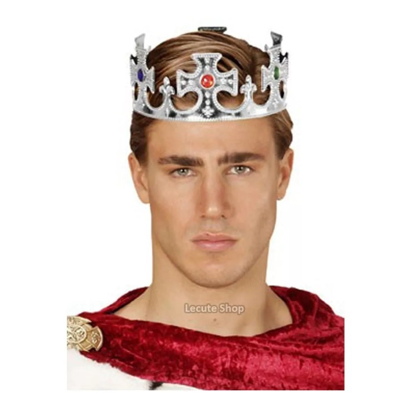 Party 10 Coronas Rey Plastico Reyes Magos Plata Fiesta Eventos