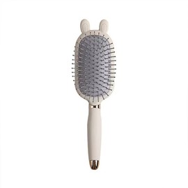 MAACKIA Paddle Brush, Hair Brush, Cushion Brush, Women's, Comb, Cute, Hair Care, Scalp Massage, (Rabbit, Beige)