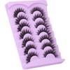 JIMIRE Mink Lashes Fluffy Cat Eye False Eyelashes Volume Wispy
