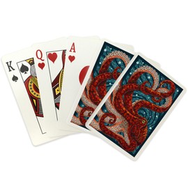 Lantern Press Octopus, Paper Mosaic (52 Playing Cards, Poker Size Card Deck with Jokers)