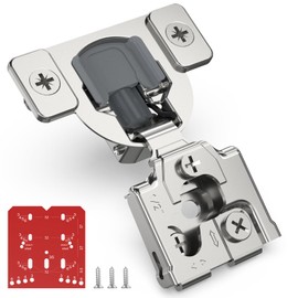 Chibery 10 Pack 1/2" Overlay 3D Soft Close Concealed Hinge for Face Frame Door, Self Closing Hinges, 105° Smooth Slow Close Quite, Hidden Stainless Steel Hinge for Kitchen Cabinet Door, Satin Nickel