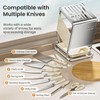 Knife Block Holder without Knives, Universal Kitchen Storage Stand, Safe