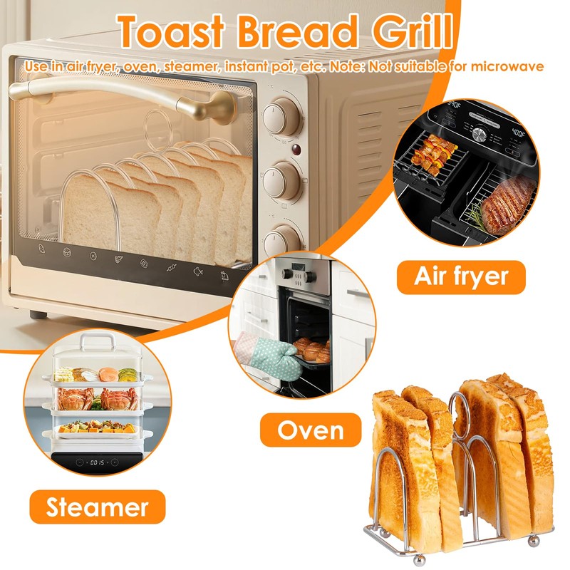 2 or 5 Pcs Toast Rack with Ball Feet and