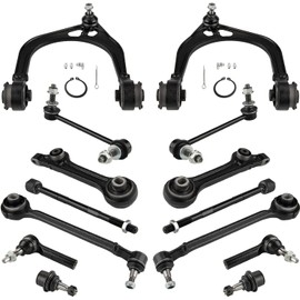 KAX Front Lower Control Arm w/Ball Joint & Sway Bar Links & Outer Tie Rods Suspension Kit for 300 2011-2014, Challenger RWD 2011-2014, Charger RWD 2011-2019 K620177 K620178 14pcs