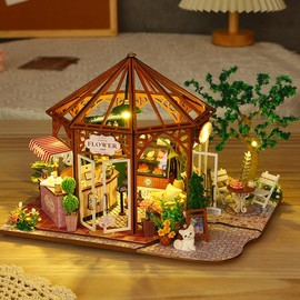 DIY Dollhouse Kit, Miniature House Kits for Adults, 1:24 Scale Wooden Craft, Tiny House Model Kits for Inventive Crafting and Relaxation - Siti Mocha