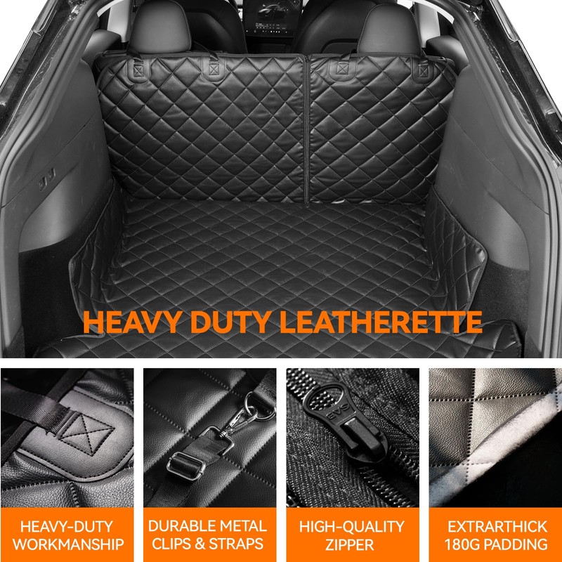 BisonCover Heavy-Duty Leather SUV Cargo Liner for Fold Down Split