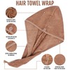 LUXURY Hair Towel Wrap 100% Cotton, Instant Drying Lightweight Turban