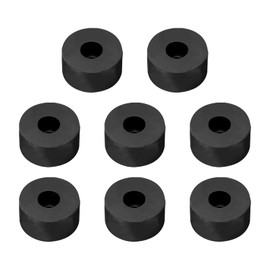 PATIKIL Rubber Spacer, 8 Pcs Rubber Anti Vibration Foot Pad Bumper 1.6" OD 0.4" ID Count Sink Hole Washer Round Neoprene Bushings Spacer for Air Compressor Machinery Generator Car Black