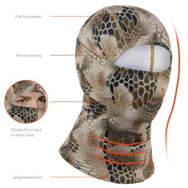 Bassdash Winter Balaclava Fleece Ski Mask Ninja Hood Neck Warmer Fishing Hunting