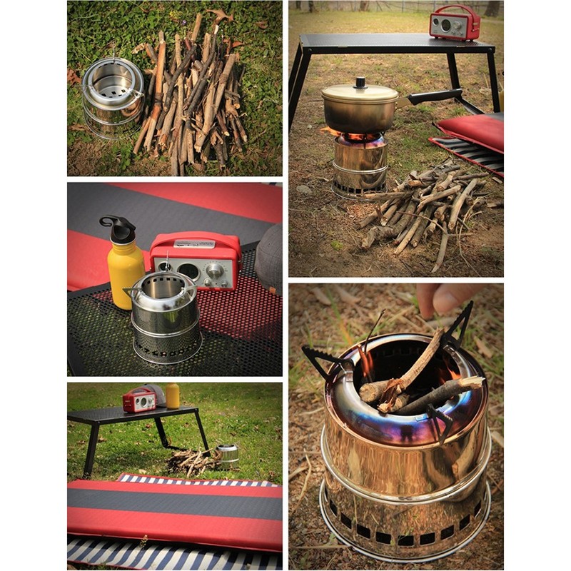 Mini Alcohol Stove for Camping Hiking Stainless Steel Campfire Stove