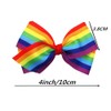 2Pcs 4Inch Rainbow Hair Clips, Hair Bow for Women Girls,