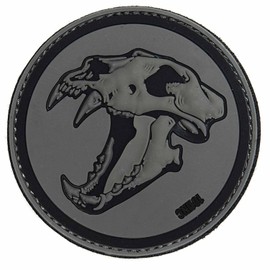 Emblem 3D PVC Sabertooth Tiger Sabertooth Badge Sew-On Patch