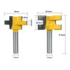2Pcs Router Bit Cemented Carbide Slotting Cutter Bit 1/4in Shank