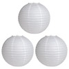 FIMWOLZ 3 Pcs White Round Lantern Lampshade Hanging Lamp Paper
