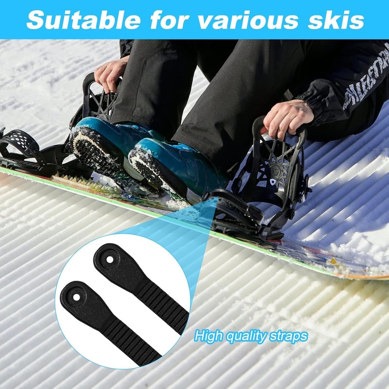 Aurorasports Snowboard Binding Straps, 8.27x0.59 Inch Plastic Snowboard Ankle Ladder