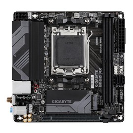 GIGABYTE B650I AX Motherboard - AMD Ryzen 9000 Series, 5+2+1 Phase VRM, up to 6400MHz DDR5 (OC), 1xPCIe 4.0 M.2, 2.5GbE LAN, WiFi 6E, USB 3.2 Gen 2