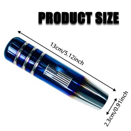 tobenbone Gear Stick Shifter Knobs, 5" Aluminum Alloy Weighted Car Gear Lever Handle, American Flag Design Automatic Shift Knob Fits Most Automatic Manual Transmission Vehicle (Multicolor)