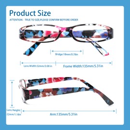 Kerecsen 4 Pack Reading Glasses for Women Spring Hinge Ladies Readers Reading Eyeglasses (Colourful-8, 3.50, x)