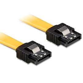 DeLOCK KB000759 SATA 7-Pin Male Straight to SATA 7-Pin Male Straight Cable, Yellow