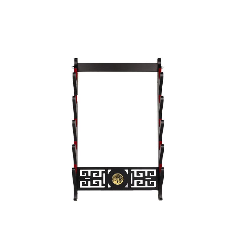 GUIIYLGG Sword Holder Katana Wall Mount - 5-Tier Tai Chi