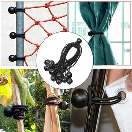 Ball Bungee Cords, Bungees Balls, Black Tarpaulin Bungee Balls for Banner, Tarp, Bungee Cord Ball, Expander Loops, Tents