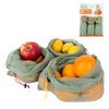 Slowroom 3 Reusable Fruit and Vegetable Bags Langlebieg, Ultralight, Breathable,