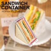 LFCFBH 2 PCS Transparent Sandwich Container, Reusable Triangle Sandwich Container