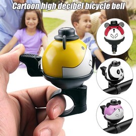 2 x Bicycle Bell Panda Mouse Children's Bicycle Bell for Children's Bicycle Bell Girls Boys for Road Bike Mountain Bike Children's Bicycles (Yellow + Pink)