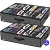 Onlyeasy Sturdy Under Bed Shoe Storage Organizer, Set of 2,