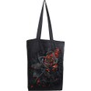 Spiral Burnt Rose Unisex Fabric Bag Black Undefined Everyday Goth,