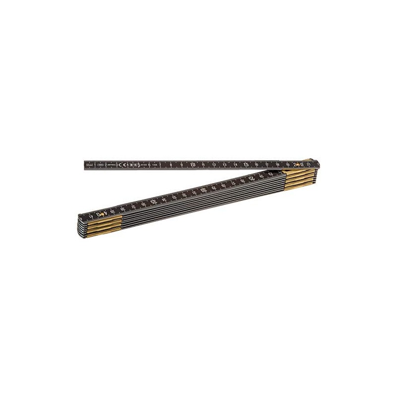 Metrica 21036 2M Alu Folding Rule black oxidized