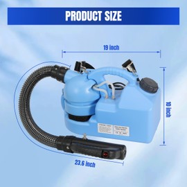 Ralosyn ULV Fogger Machine 7L (1.85 Gallon) Electric Portable Fogger Sprayer Ultra-Low Volume Atomizer for Indoor Outdoor Use in Home, Yard, Garden, Patio, and Large Spaces (7L Spray Machine-1Pack)