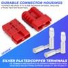 Uddick 4PCS 50A 6-10 Gauge Battery Cable Quick Connect/Disconnect Connector