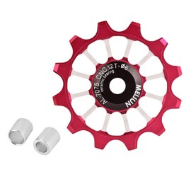Gear Pulley 8 Speed Red Rear Derailleur Wheels Bicycle Rear Derailleur Pulley Wheels 12T Pulley Bicycle Rear Derailleur Pulley